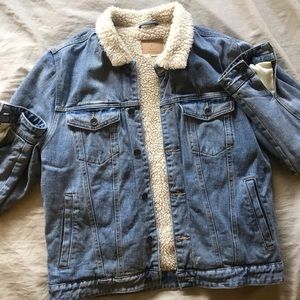 Coats | Borg Denim Jacket | Poshmark